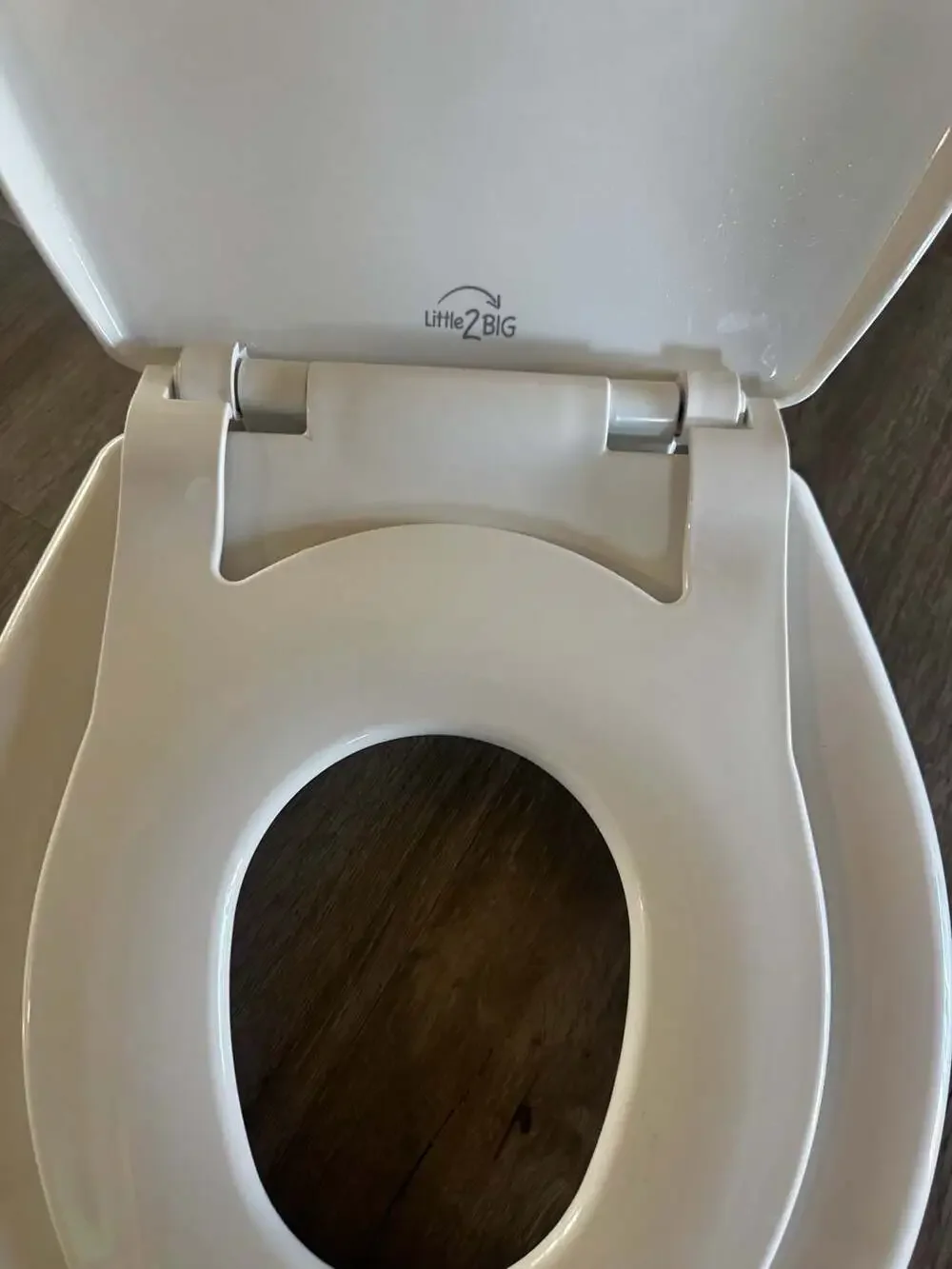 Bemis Little2Big Round Toilet Seat with Built-In Child Potty Training Ring